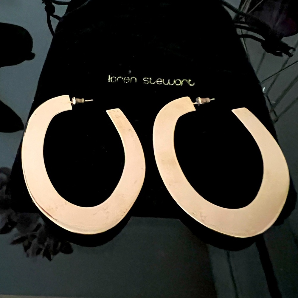 Loren Stewart gold plated hoops